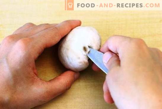 How to clean champignons: for boiling, frying, marinating. Do champignons clean before cooking and why?