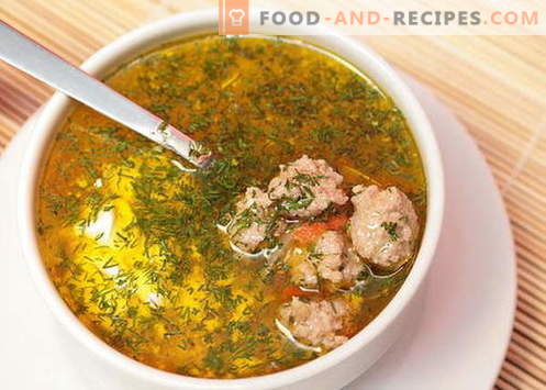 Meatball Soup - the best recipes. How to properly and cook soup with meatballs.