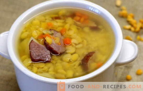 Pea soup with meat is very fond of children. Cooking pea soup with meat is a simple and accessible process for everyone: recipes