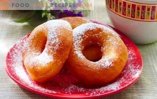 Yeast donuts can be proud, and it is better to be treated! Cooking with and without filling - donuts with yeast