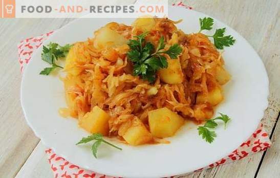 Stewed cabbage with potatoes and minced meat - a combo for those who like to eat. A classic vegetable stew in a hurry!