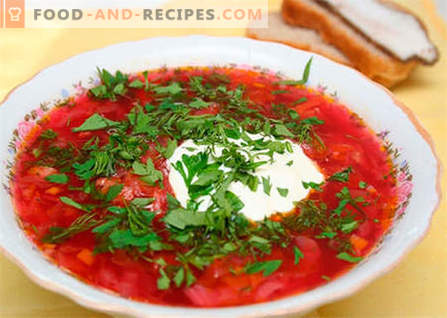 Borsch with chicken - the best recipes. How to properly and tasty cook soup with chicken.