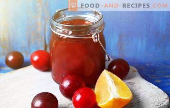 Secrets of jam from orange plums for the winter. Recipes jam from plums with orange: Caucasian, 