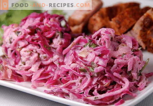 Red Cabbage Salad - the best recipes. How to properly and tasty to prepare a salad of red cabbage.