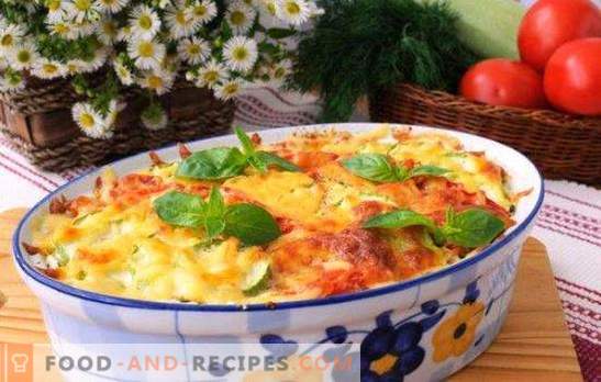 Casserole with cheese and minced meat - dinner for half an hour. Recipes casseroles with cheese and minced meat: potato, vegetable, pasta
