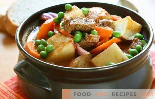Beef in a pot with potatoes in the oven is a nourishing and very tasty dish. 7 best recipes of beef in a pot with potatoes in the oven