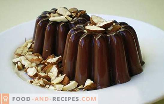 Chocolate jelly for lovers of easy recipes. Top 8 chocolate jelly ideas: with curd, cream biscuits, pumpkin