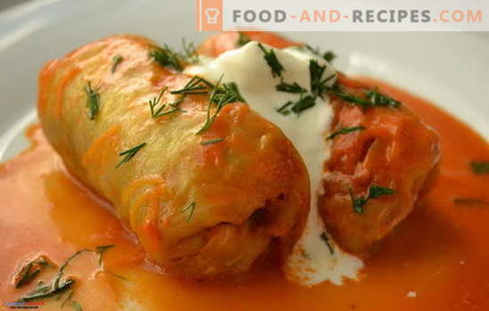 Cabbage rolls in sour cream sauce - skewers with a secret. Recipes for cabbage rolls in sour cream sauce: baked, stewed, fried