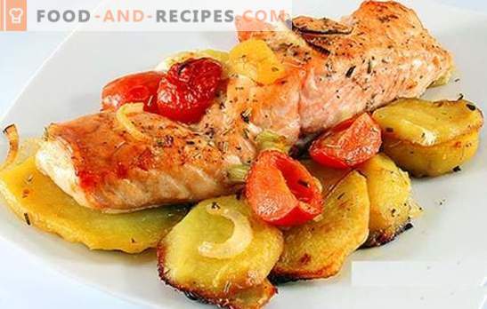 Pink salmon with potatoes - a great combination! Recipes for pink salmon and potatoes: stuffed, in sour cream, with sauce, in marinade