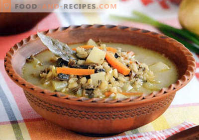 Barley soup - proven recipes. How to properly and tasty cook soup with barley.