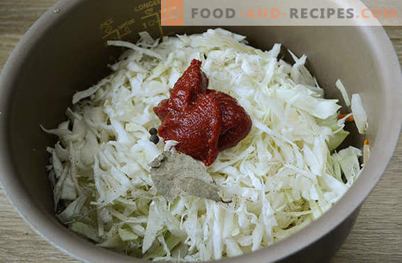 Braised cabbage in a slow cooker is a healthy dietary side dish. How to stew cabbage in a slow cooker: a step by step recipe with photos