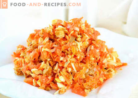 Boiled carrot salad - the best recipes. How to properly and tasty cooked salad with boiled carrots.