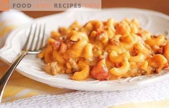 Pasta with minced meat: step-by-step recipes for a hearty dinner. Original pasta dishes with minced meat (step by step)