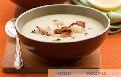 White bean soup - a pleasant acquaintance! Recipes for different white bean soups: tomato, meat, cheese, smoked, mushroom