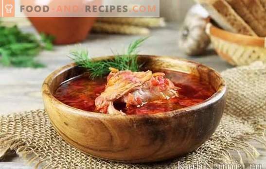 Borscht in chicken broth: how to choose meat and beets, how to cook broth? Recipes good and different borscht in chicken broth