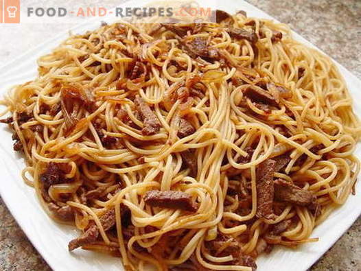 Pasta with meat - the best recipes. How to properly and tasty cook pasta with meat.
