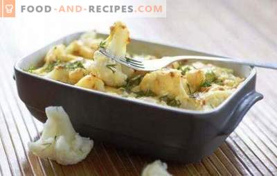 Cauliflower in the oven with cheese - diet! Original cauliflower dishes baked in the oven with cheese