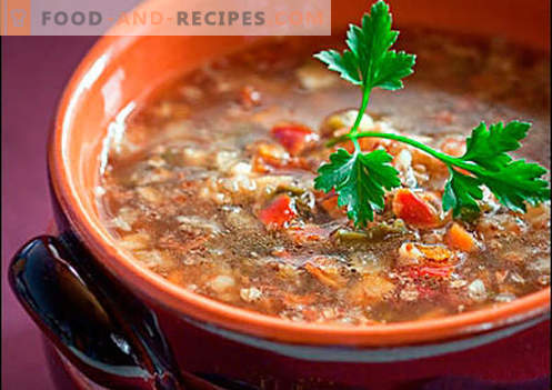 Soup with buckwheat - proven recipes. How to properly and cook soup with buckwheat.