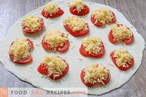 Bombs pies with tomatoes and cheese - operational and budget!
