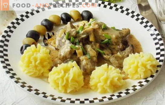 Beef stroganoff from the liver is the most tender by-product in the sauce. Recipes beef stroganoff from the liver: beef, calf, pork