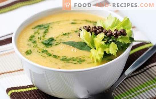 Cauliflower soup with cream, cheese, potatoes, carrots. Try all the cauliflower and cream soups!