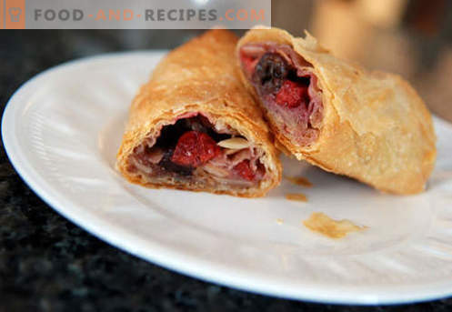 Cherry strudel - the best recipes. How to properly and tasty cook strudel with cherries.