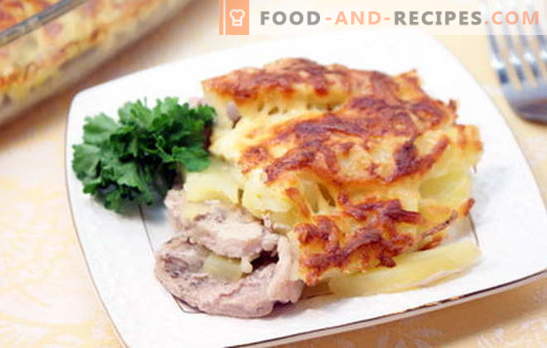Pork in French with potatoes - delicious! Recipes pork in French with potatoes: in the oven, slow cooker, in the pan