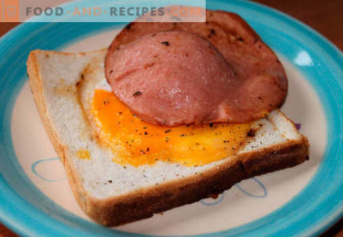 Hot sandwiches with sausage, cheese, egg, tomatoes - the best recipes. How to cook hot sandwiches in the oven, in the pan and microwave.