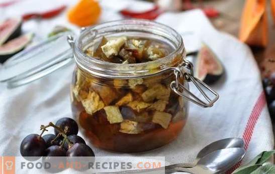 Eggplant jam - dessert with a surprise! Recipes simple and Armenian eggplant jam, with soda and without