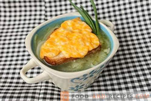 French onion soup in Russian style