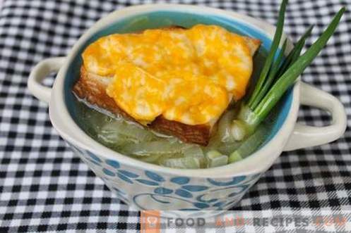 French onion soup in Russian style