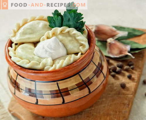 Dumplings in pots - the best recipes. How to properly and tasty cook dumplings in pots.