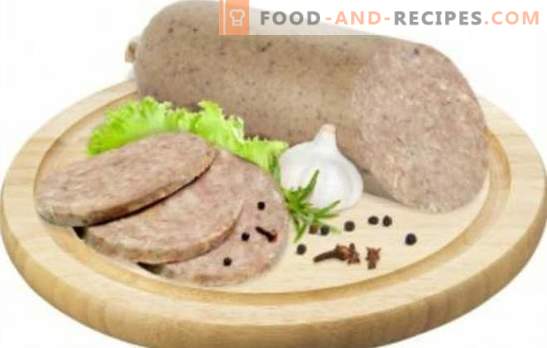 Liver sausage home - budget find. Cooking liver sausage at home with bacon, rice, buckwheat