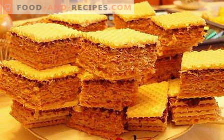 Waffle cake - the best recipes. How to properly and tasty cook Waffle cake.