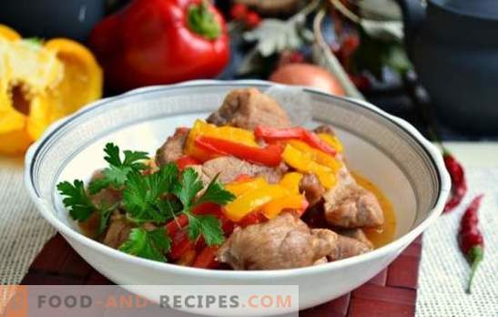 Pork with Bulgarian pepper: recipes and cooking details. How to cook delicious pork with bell peppers