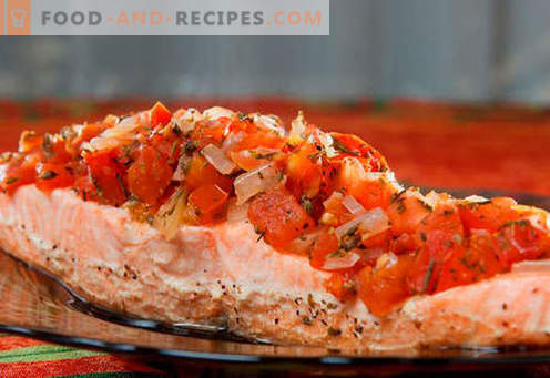 Baked salmon in the oven - the best recipes. How to properly and tasty cook salmon, baked in the oven.