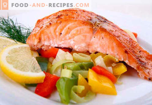 Baked salmon in the oven - the best recipes. How to properly and tasty cook salmon, baked in the oven.