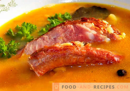 Pork soup - the best recipes. How to properly and tasty cook soup in pork broth.