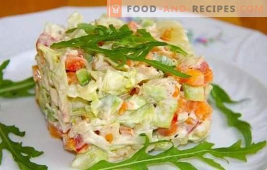 Salad with chicken (recipe step by step) - appetizer for all occasions. Chicken Salad - Step-by-step recipes with different ingredients