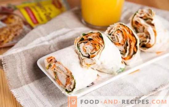 Lavash roll (step-by-step recipe) - everything ingenious is easy! Step-by-step recipes of pita from roll with different fillings