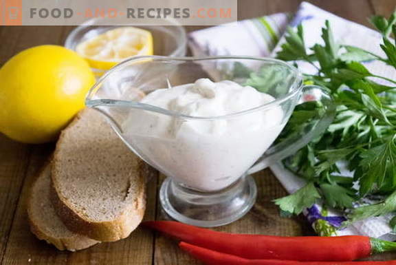 Homemade mayonnaise without eggs in 10 minutes