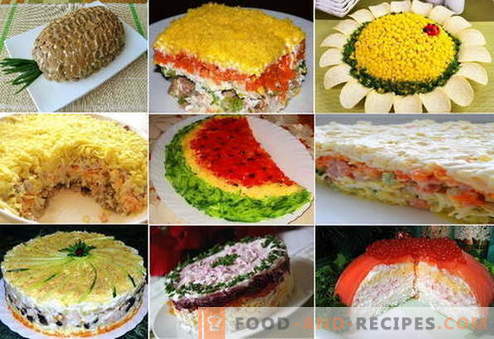 Puff salads - the best recipes. How to properly and tasty cook puff salads.
