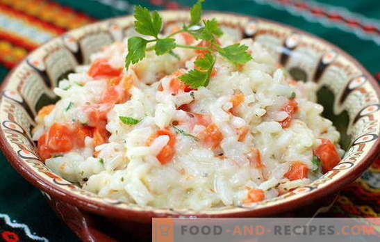 Rice with carrots - always friendly! Sweet and spicy, fried, boiled and baked - rice dishes with carrots: the best recipes