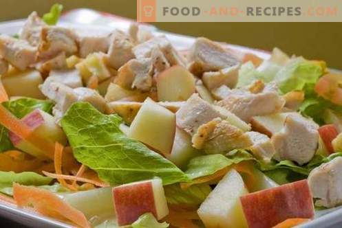 Chicken and apple salads are the best recipes. How to properly and tasty to prepare a salad of chicken with apples.