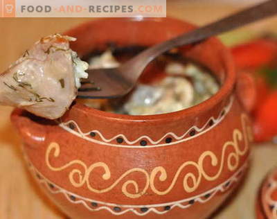 Chicken in a pot - the best recipes. How to cook chicken in a pot.