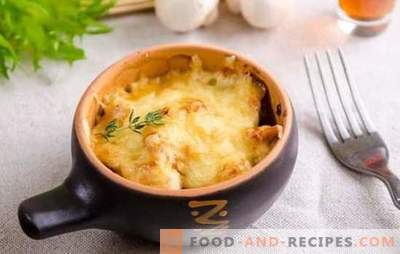 Amazing julienne: step-by-step recipes for your favorite dish. French Julienne with chicken, fresh and dried mushrooms