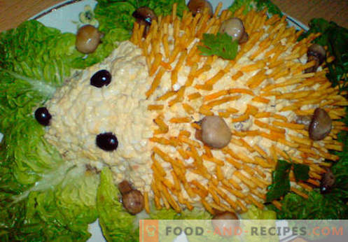 Hedgehog Salad - a selection of the best recipes. How to properly and tasty cooked salad 