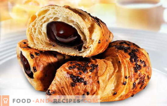 Croissants with chocolate - every morning will be good! The best recipes for croissants with chocolate from homemade and purchased dough