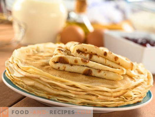 Pancakes on milk - proven recipes. How to properly and tasty cook pancakes with milk.