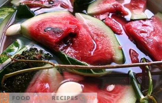 Watermelons in a barrel for the winter - an appetizer for real gourmets. Salting watermelons in a barrel - how to pickle watermelons in a barrel in different ways